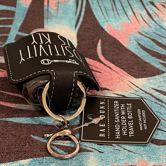 Rae Dunn POSITIVITY IS KEY Hand Sanitizer Holder and Bottle - Picture 4 of 6